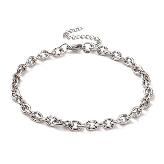 Stainless steel cable chain bracelet