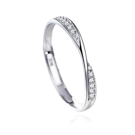 Bague solitaire argent 925 zirconiums sertis Maya Cotemode
