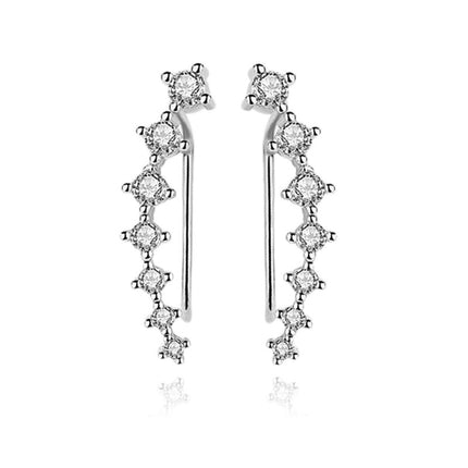 Boucles d'oreilles argent 925 lignée de zirconiums Romane Cotemode