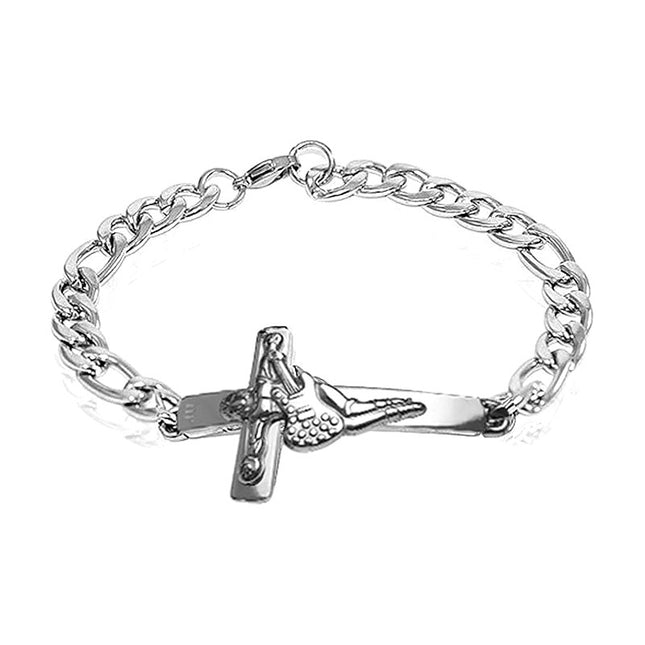 Johnny HALLYDAY - Stainless Steel Curb Bracelet