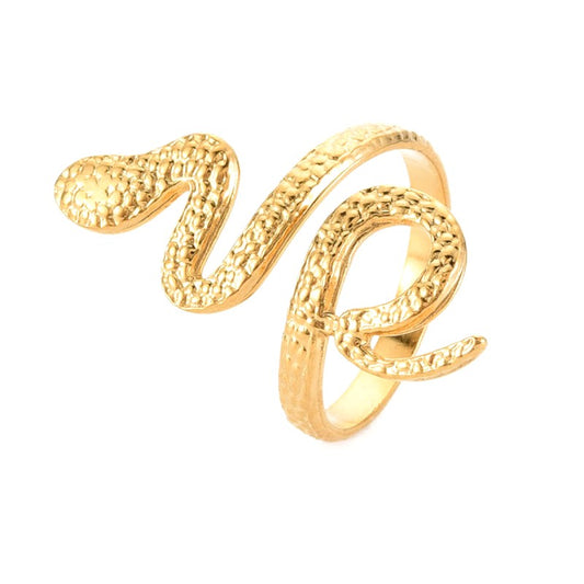 Women's adjustable snake ring
