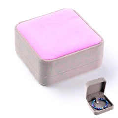 Écrin velour rose et gris pour bracelet Bijouxmode
