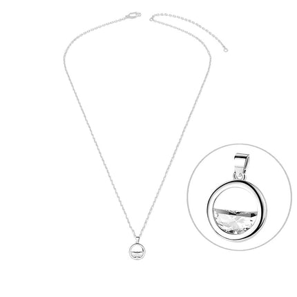Collier argent 925 cercle oxyde blanc Cotemode