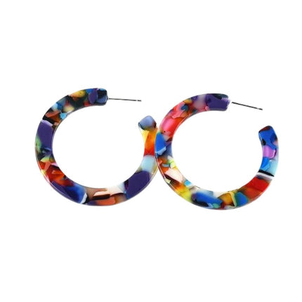 Boucles d'oreilles fantaisie résine colorées Bijouxmode