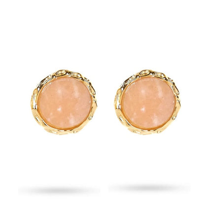 Boucles d'oreilles tombante acier inoxydable Monique pierres naturelles cornaline Boucles d'oreilles pierres naturelles Bijouxmode