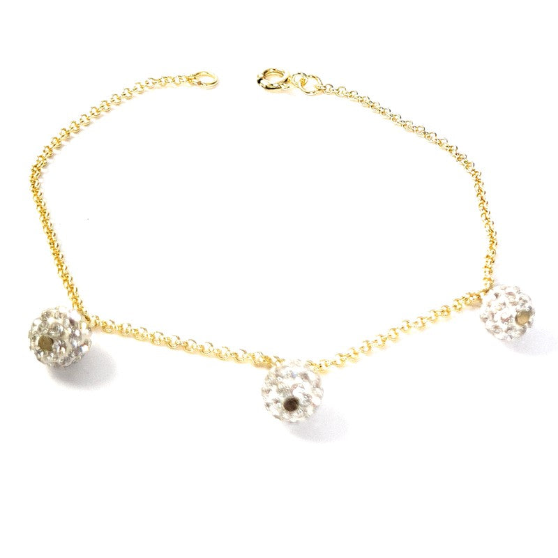 Bracelet souple trio de perles shambala