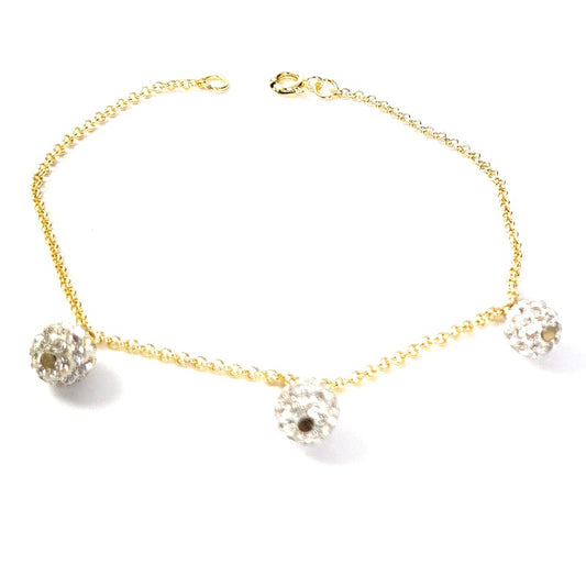 Bracelet souple trio de perles shambala