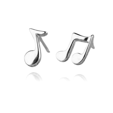 Boucles d'oreilles argent 925 note de musique Cotemode