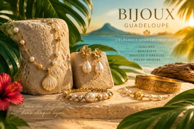 <h2><a href="/collections/bijoux-guadeloupe" title="Bijoux Guadeloupe">Guadeloupe ></a></h2><h2><a href="/collections/bijoux-reunion" title="Bijoux Réunion">Réunion ></a></h2><h2><a href="/collections/bijoux-martinique" title="Bijoux Martinique">Martinique ></a></h2>