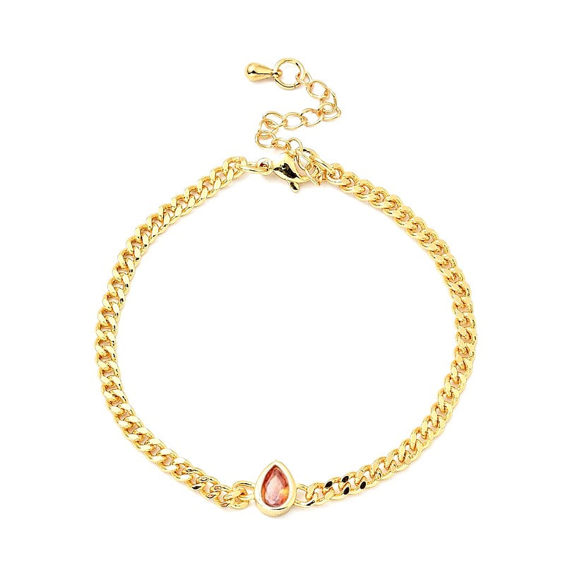 Flexible gold bracelet during champagne