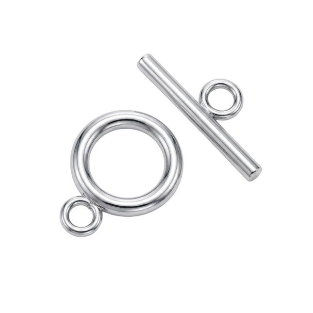 fermoir toggle acier argenté