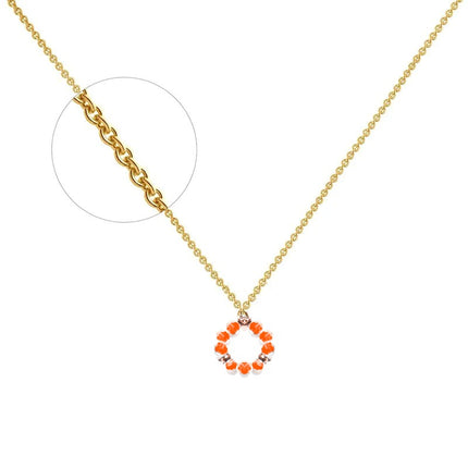 Collier acier inoxydable 9 pierres naturelles agate Colliers pierres naturelles Bijouxmode