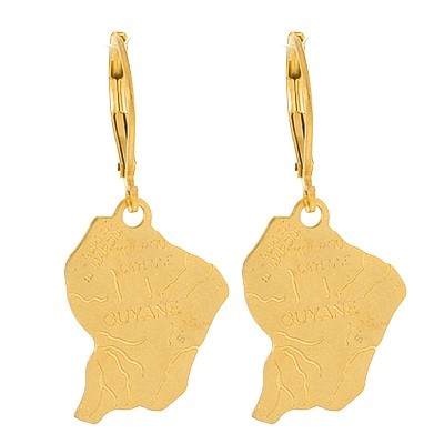 Boucles d'oreilles pour femme - Acier 316 doré - Guyane Bijouxmode