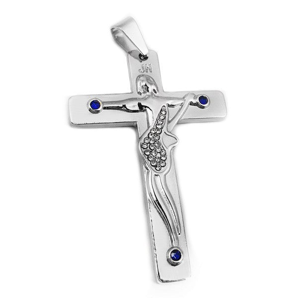 Croix guitare JOHNNY HALLYDAY en acier 316 Couleur argenté