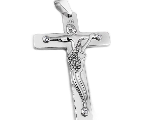 Bijou Johnny Hallyday Argent Pendentif Johnny Hallyday Croix Et Guitare - 6x4 Cm, Couleur Argent - Original Neuf Avec étiquettes Boutique Officiel