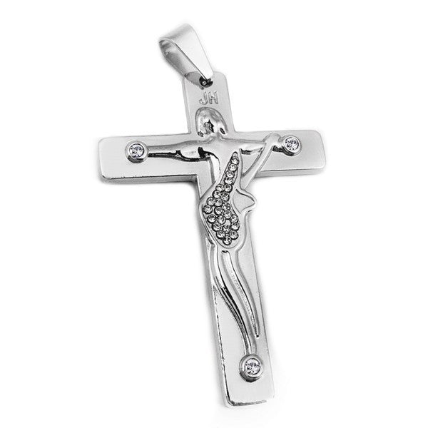 Croix guitare JOHNNY HALLYDAY en acier 316 Couleur argenté