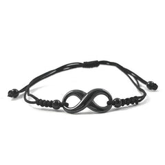 Bracelet cordon céramique pour femme - Infini noir Bijouxmode