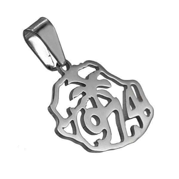 Pendentif mixte - Acier 316 ajouré - 974