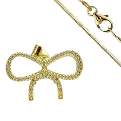 Collier pour femme - Noeud ruban Colliers plaqué or Bijouxmode