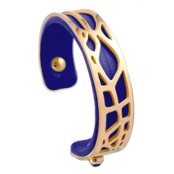 Bracelet pour femme - Acier inoxydable - cuir marine Bijouxmode