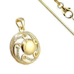Collier pour femme - Bijoux Oriental - Cercle cz blanc Colliers plaqué or Bijouxmode