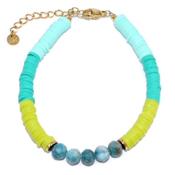Bracelet pour femme - Pierre naturelle - Bleu & vert