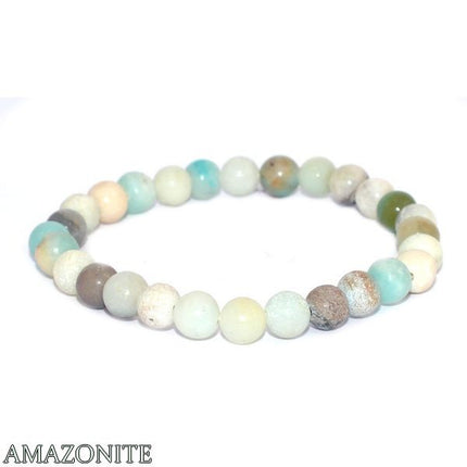 Bracelet pour homme ou femme - Pierre naturelle 6 mm - Amazonite Bracelet pierres naturelles Bijouxmode