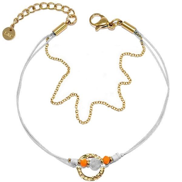 Bracelet pour femme - Pierres minérale - Gris & doré Bijouxmode