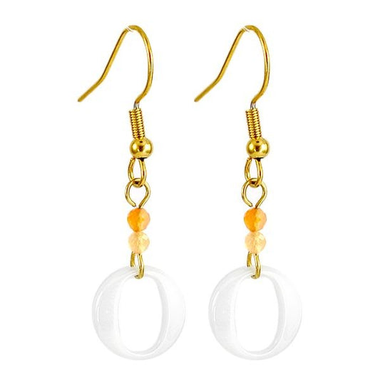 Boucles d'oreilles pour femme - Céramique - Perles orange