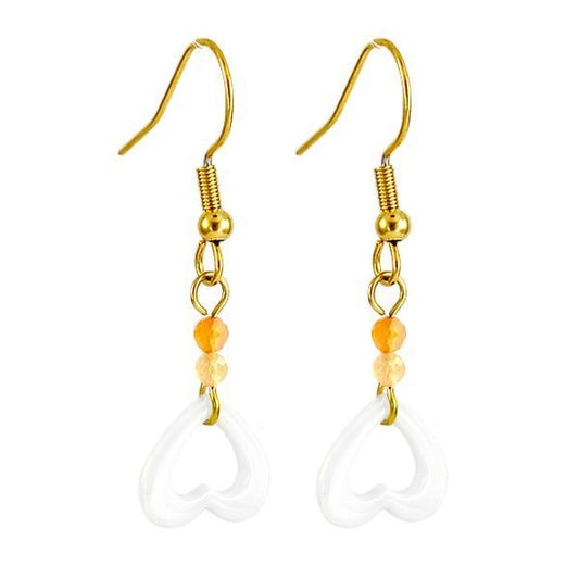 Boucles d'oreilles pour femme - Céramique - Perles orange