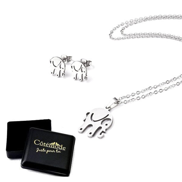 Coffret cadeau pour femme - Ensemble collier & Boucles d'oreilles 