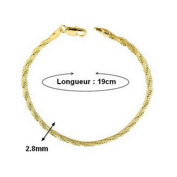 Bracelet pour femme - Fines mailles entrelacées - 2.8mm*19cm