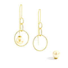 Boucles d'oreilles pour femme - tombante 1925 Boucles d'oreilles plaqué or Bijouxmode