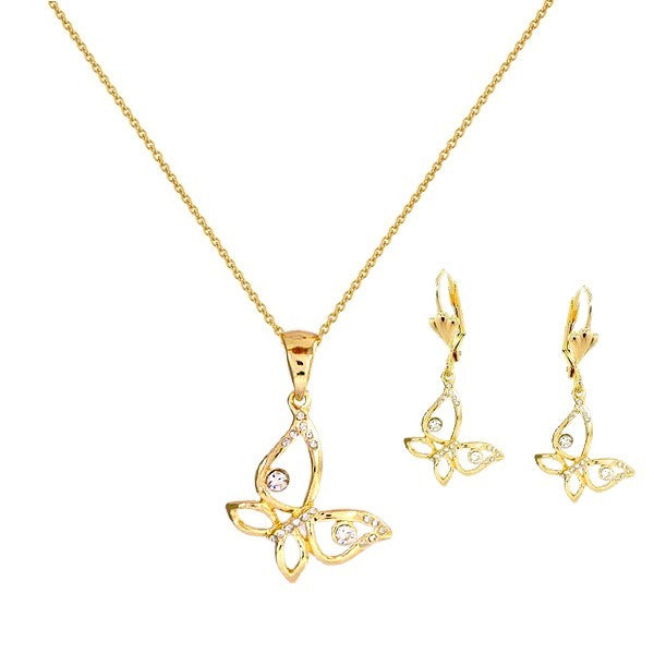 Collier Et Boucles D'oreilles En Strass - Set De Bijoux Pour Mariage, Soirée, Cadeau