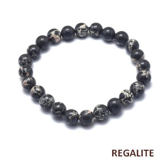 Bracelet pour Homme ou Femme - Pierre naturelle 8 mm - Régalite