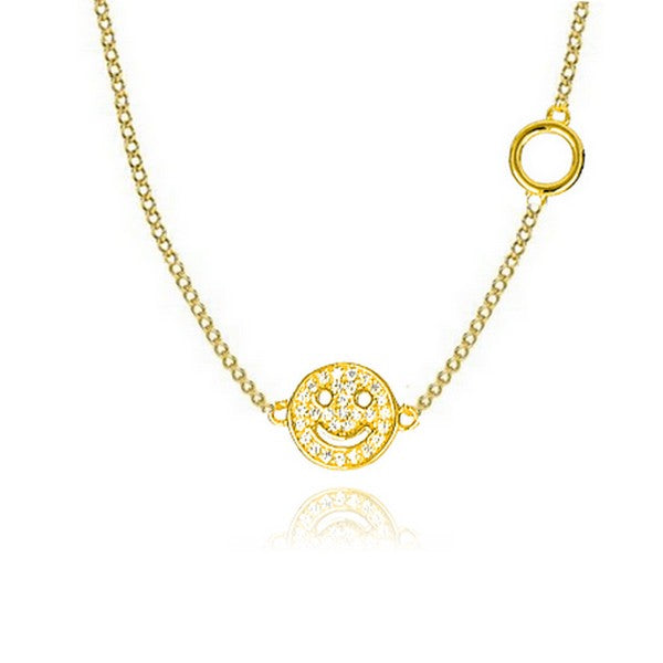 Collier pour femme Smiley sourire Colliers plaqué or Bijouxmode