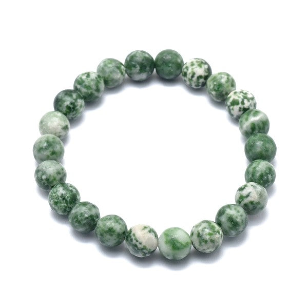 Bracelet pour homme ou femme - pierre naturelle 8 mm - Jaspe verte