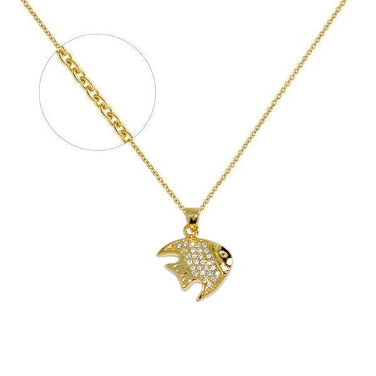 Collier femme - chaine et pendentif poisson