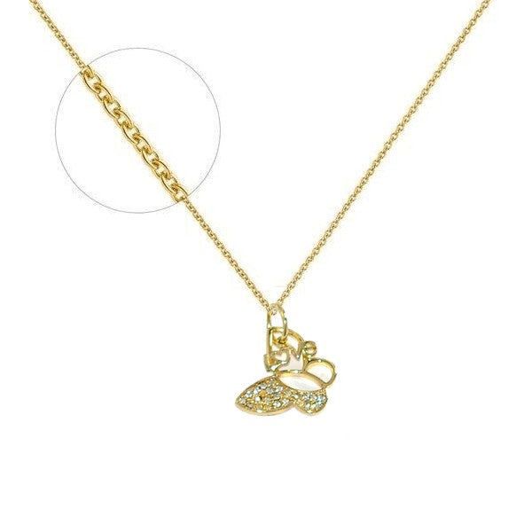 Collier femme - chaine et pendentif papillon diamant CZ Colliers plaqué or Bijouxmode