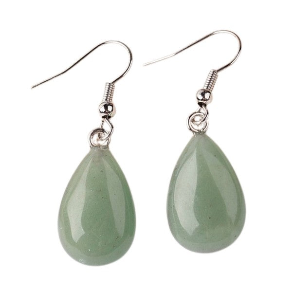 Boucles d'oreilles pierre naturelle goutte aventurine