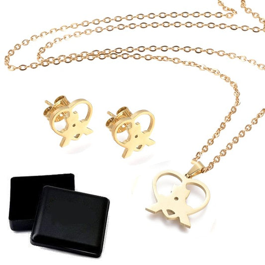 Coffret cadeau pour femme - Ensemble collier & Boucles d'oreilles 