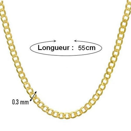 Collier mixte - Maille cheval 0.3 - 55 cm Bijouxmode