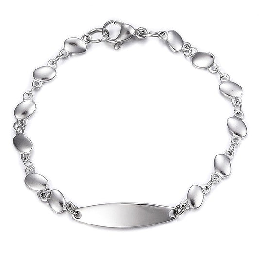 Bracelet gourmette acier inoxydable enfant 