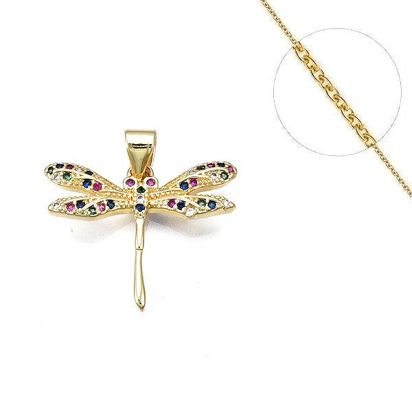 Collier chaine et pendentif 18k papillon