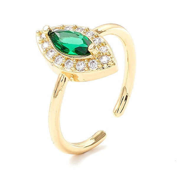 Bague femme zirconium vert