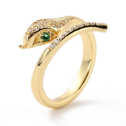 Bague femme réglable serpent 2 Bagues plaqué or Bijouxmode