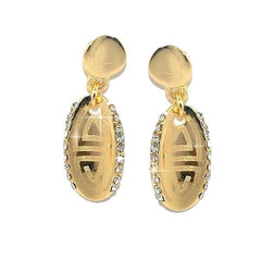 Boucles d'oreilles ovales petits diamant cz Boucles d'oreilles plaqué or Bijouxmode 