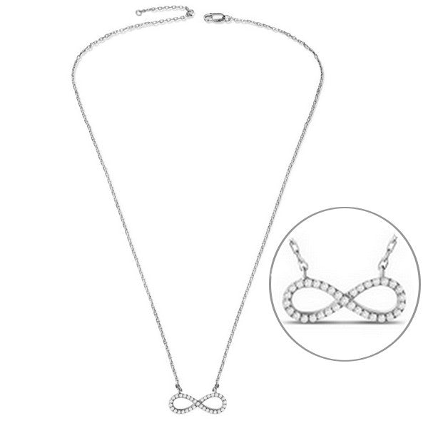Collier argent 925 chaîne fine pendentif infini Cotemode
