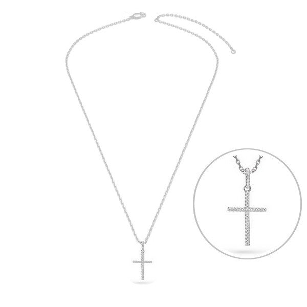 Collier argent 925 chaîne fine pendentif croix 
