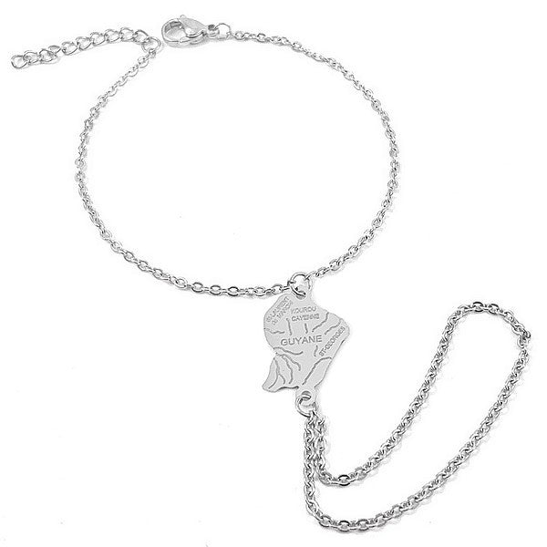 Bijou de main pour femme - Acier 316 argenté - Guyane Bijouxmode